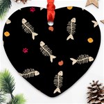 Pattern Design Seamless Fishbone Heart Ornament (Two Sides)