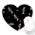 Pattern Design Seamless Fishbone Heart Mousepad