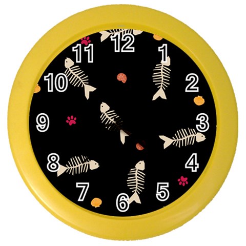 Pattern Design Seamless Fishbone Color Wall Clock from ArtsNow.com Front