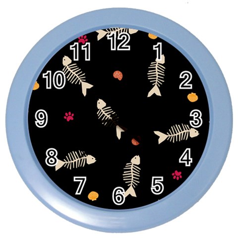 Pattern Design Seamless Fishbone Color Wall Clock from ArtsNow.com Front