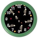 Pattern Design Seamless Fishbone Color Wall Clock