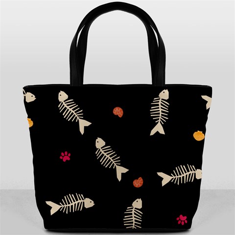 Pattern Design Seamless Fishbone Bucket Bag from ArtsNow.com Front