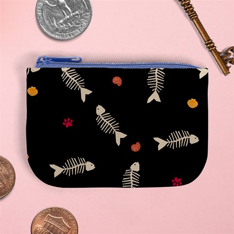 Pattern Design Seamless Fishbone Mini Coin Purse from ArtsNow.com Front