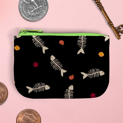 Pattern Design Seamless Fishbone Mini Coin Purse from ArtsNow.com Front