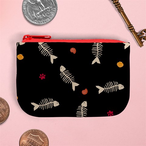 Pattern Design Seamless Fishbone Mini Coin Purse from ArtsNow.com Front