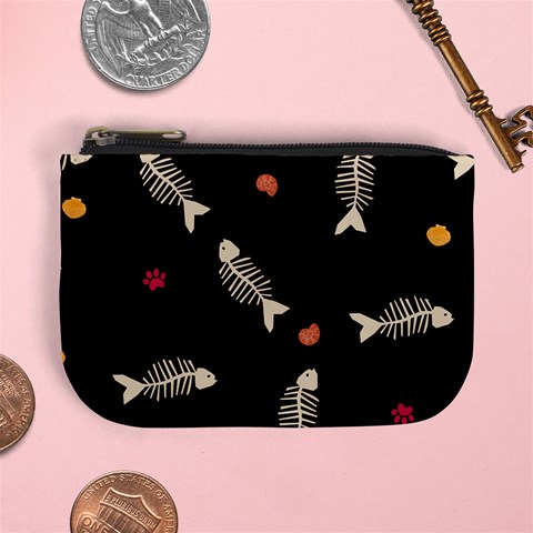 Pattern Design Seamless Fishbone Mini Coin Purse from ArtsNow.com Front