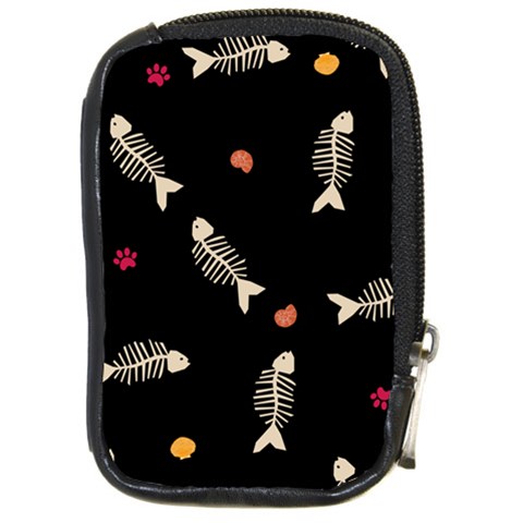 Pattern Design Seamless Fishbone Compact Camera Leather Case from ArtsNow.com Front