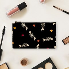 Pattern Design Seamless Fishbone Cosmetic Bag (Small) from ArtsNow.com Front