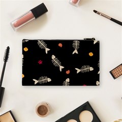 Pattern Design Seamless Fishbone Cosmetic Bag (Small) from ArtsNow.com Back