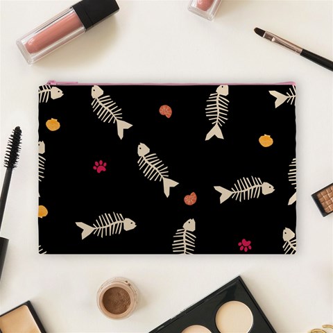 Pattern Design Seamless Fishbone Cosmetic Bag (Large) from ArtsNow.com Front