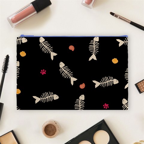 Pattern Design Seamless Fishbone Cosmetic Bag (Large) from ArtsNow.com Front