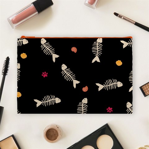 Pattern Design Seamless Fishbone Cosmetic Bag (Large) from ArtsNow.com Front