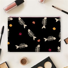 Pattern Design Seamless Fishbone Cosmetic Bag (Large) from ArtsNow.com Front