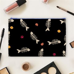 Pattern Design Seamless Fishbone Cosmetic Bag (Large) from ArtsNow.com Front