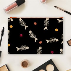 Pattern Design Seamless Fishbone Cosmetic Bag (Large) from ArtsNow.com Front