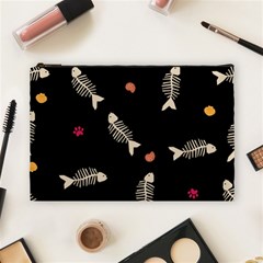 Pattern Design Seamless Fishbone Cosmetic Bag (Large) from ArtsNow.com Front