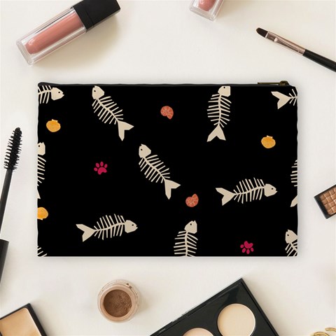 Pattern Design Seamless Fishbone Cosmetic Bag (Large) from ArtsNow.com Back