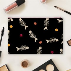 Pattern Design Seamless Fishbone Cosmetic Bag (Large) from ArtsNow.com Back