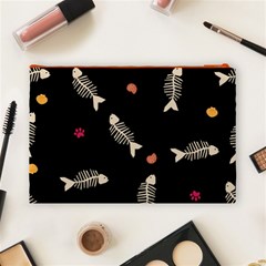 Pattern Design Seamless Fishbone Cosmetic Bag (Large) from ArtsNow.com Back