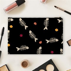 Pattern Design Seamless Fishbone Cosmetic Bag (Large) from ArtsNow.com Back