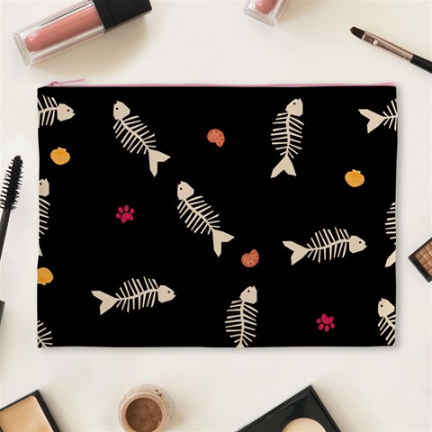Pattern Design Seamless Fishbone Cosmetic Bag (XL) from ArtsNow.com Front