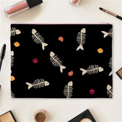 Pattern Design Seamless Fishbone Cosmetic Bag (XL) from ArtsNow.com Back