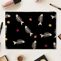 Pattern Design Seamless Fishbone Cosmetic Bag (XL) from ArtsNow.com Back