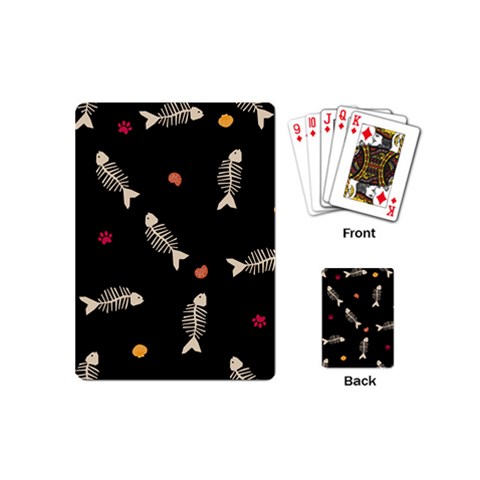 Pattern Design Seamless Fishbone Playing Cards Single Design (Mini) from ArtsNow.com Back