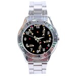 Pattern Design Seamless Fishbone Stainless Steel Analogue Watch