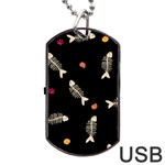 Pattern Design Seamless Fishbone Dog Tag USB Flash (One Side)