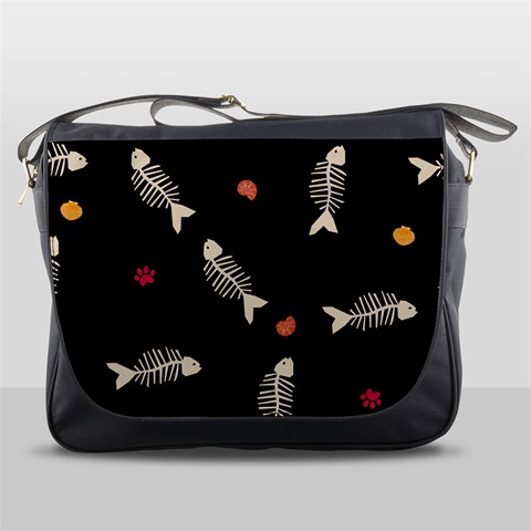 Pattern Design Seamless Fishbone Messenger Bag from ArtsNow.com Front