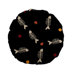 Pattern Design Seamless Fishbone Standard 15  Premium Round Cushions from ArtsNow.com Back