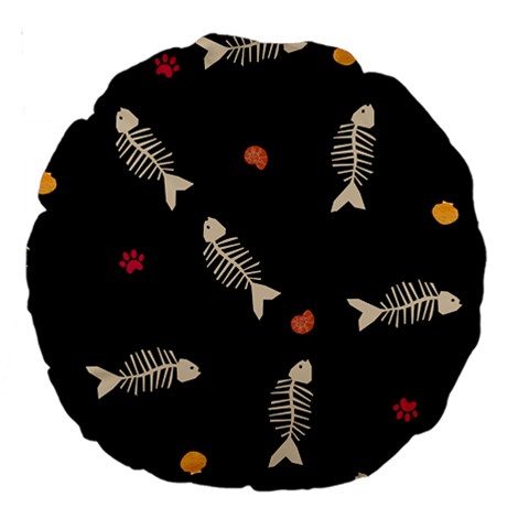 Pattern Design Seamless Fishbone Large 18  Premium Round Cushions from ArtsNow.com Back