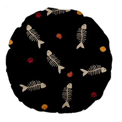 Pattern Design Seamless Fishbone Large 18  Premium Round Cushions from ArtsNow.com Back