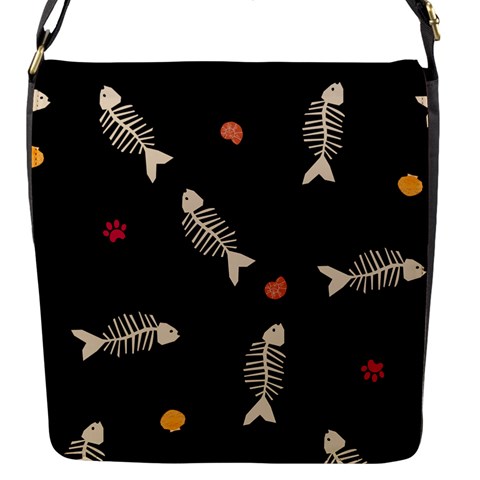 Pattern Design Seamless Fishbone Flap Closure Messenger Bag (S) from ArtsNow.com Front