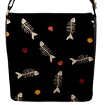 Pattern Design Seamless Fishbone Flap Closure Messenger Bag (S)