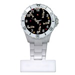 Pattern Design Seamless Fishbone Plastic Nurses Watch