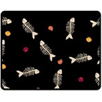 Pattern Design Seamless Fishbone 60  x 50  Two Sides Fleece Blanket (Medium)