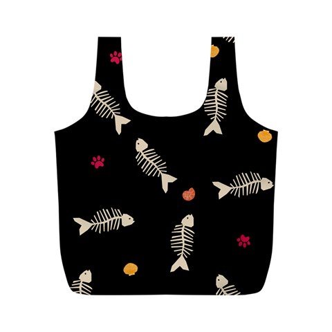Pattern Design Seamless Fishbone Full Print Recycle Bag (M) from ArtsNow.com Front