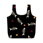 Pattern Design Seamless Fishbone Full Print Recycle Bag (M)