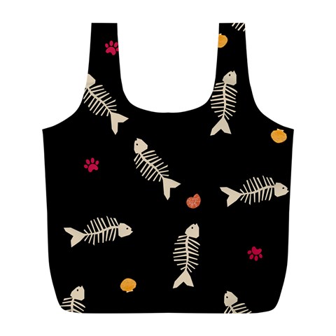 Pattern Design Seamless Fishbone Full Print Recycle Bag (L) from ArtsNow.com Front