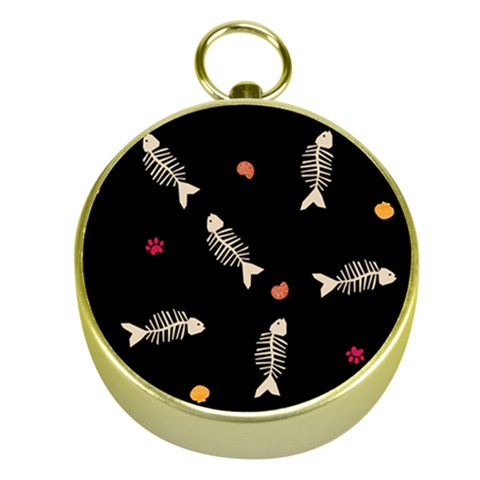 Pattern Design Seamless Fishbone Gold Compasses from ArtsNow.com Front