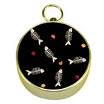 Pattern Design Seamless Fishbone Gold Compasses