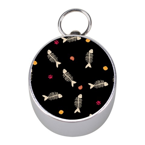 Pattern Design Seamless Fishbone Mini Silver Compasses from ArtsNow.com Front