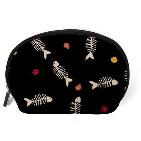 Pattern Design Seamless Fishbone Accessory Pouch (Large) from ArtsNow.com Back