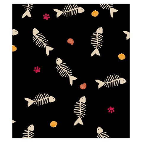 Pattern Design Seamless Fishbone Drawstring Pouch (Small) from ArtsNow.com Back
