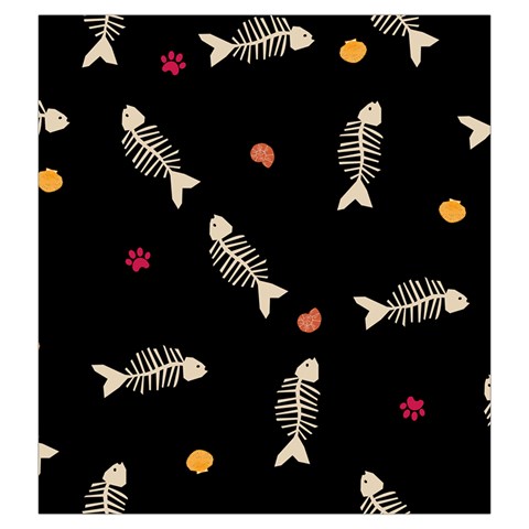 Pattern Design Seamless Fishbone Drawstring Pouch (Large) from ArtsNow.com Front