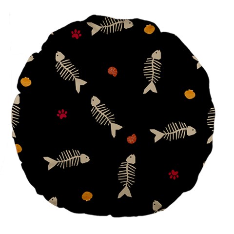 Pattern Design Seamless Fishbone Large 18  Premium Flano Round Cushions from ArtsNow.com Front