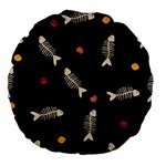 Pattern Design Seamless Fishbone Large 18  Premium Flano Round Cushions
