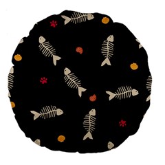 Pattern Design Seamless Fishbone Large 18  Premium Flano Round Cushions from ArtsNow.com Back